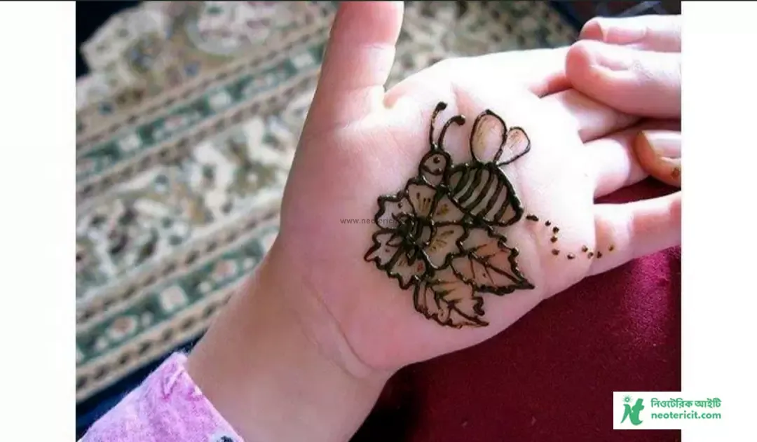 Mehndi designs for little girls - mehndi designs for little kids 2023 - chotoder mehndi design - NeotericIT.com - Image no 10