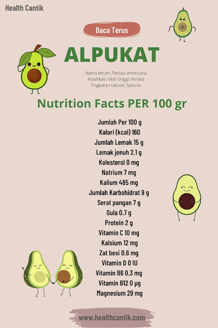 gambar nutrisi buah alpukat