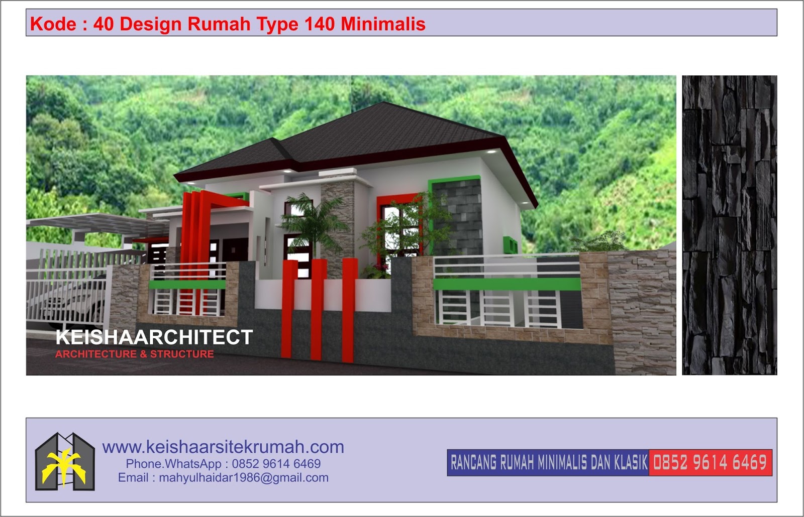 Kode 40 Design Rumah Type 140 Lokasi Banten Prov Banten