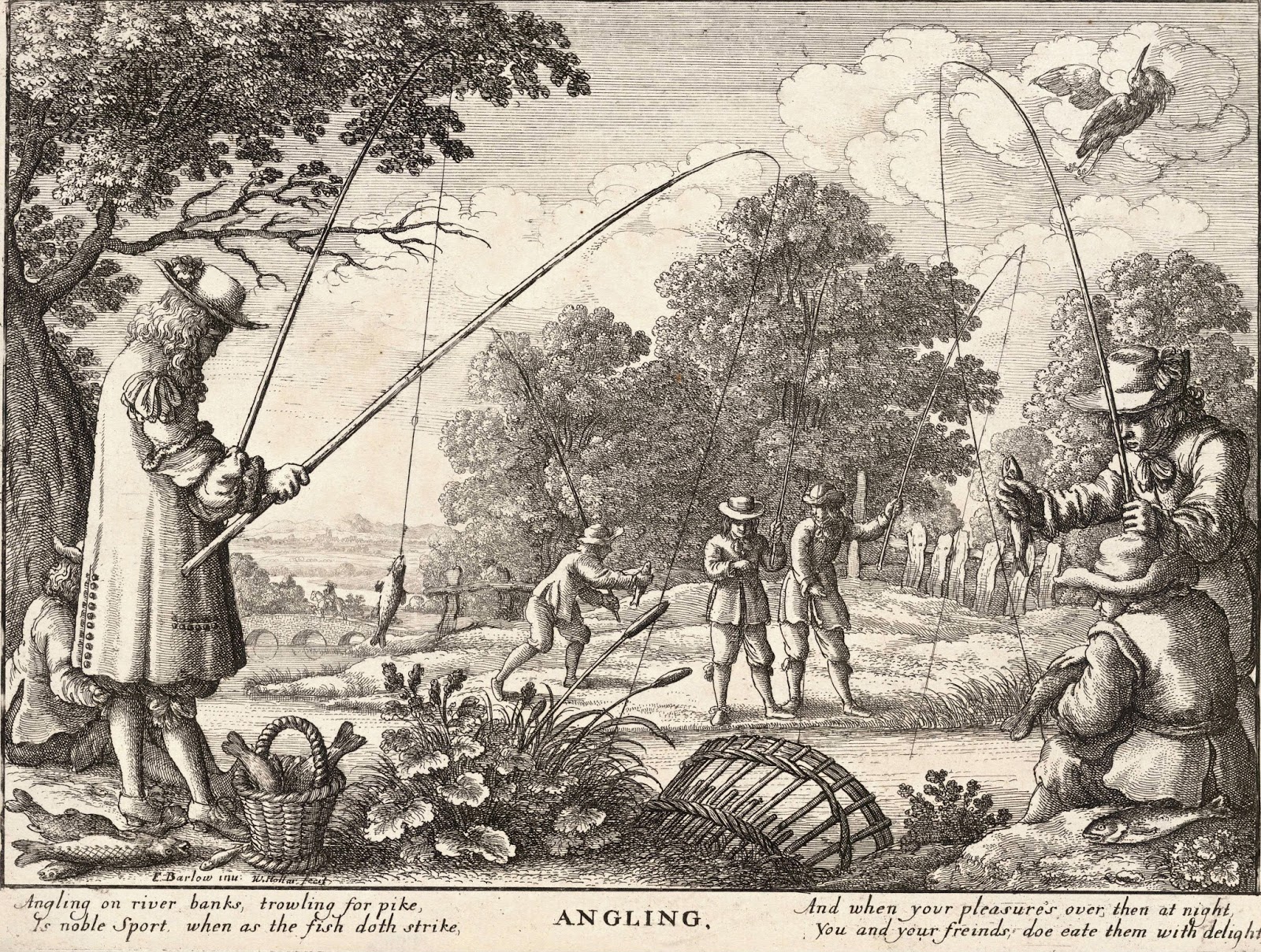 A Woodsrunner's Diary: 18th Century Angling. Hand lines & fishing poles.