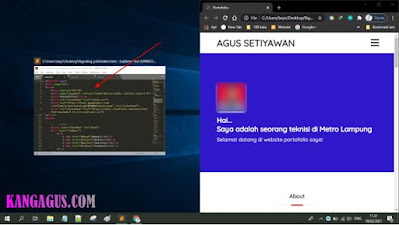 Split screen layar windows 10 dua bagian