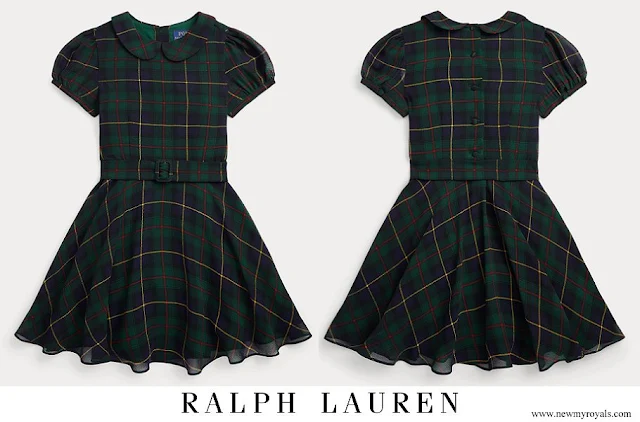 Princess Estelle wore Ralph Lauren Tartan Belted Chiffon Dress