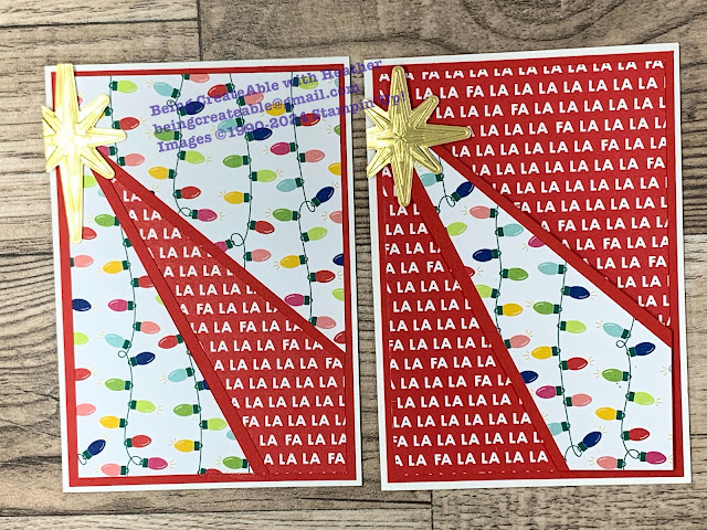 Stampin' Up! Diagonal Cut card