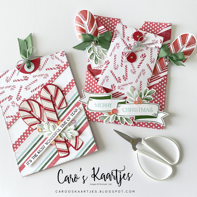 Double Pocket Gift Card - Sweetest Christmas - Stampin' Up! - Caro's Kaartjes