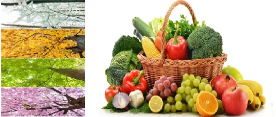 Frutas y verduras por estación