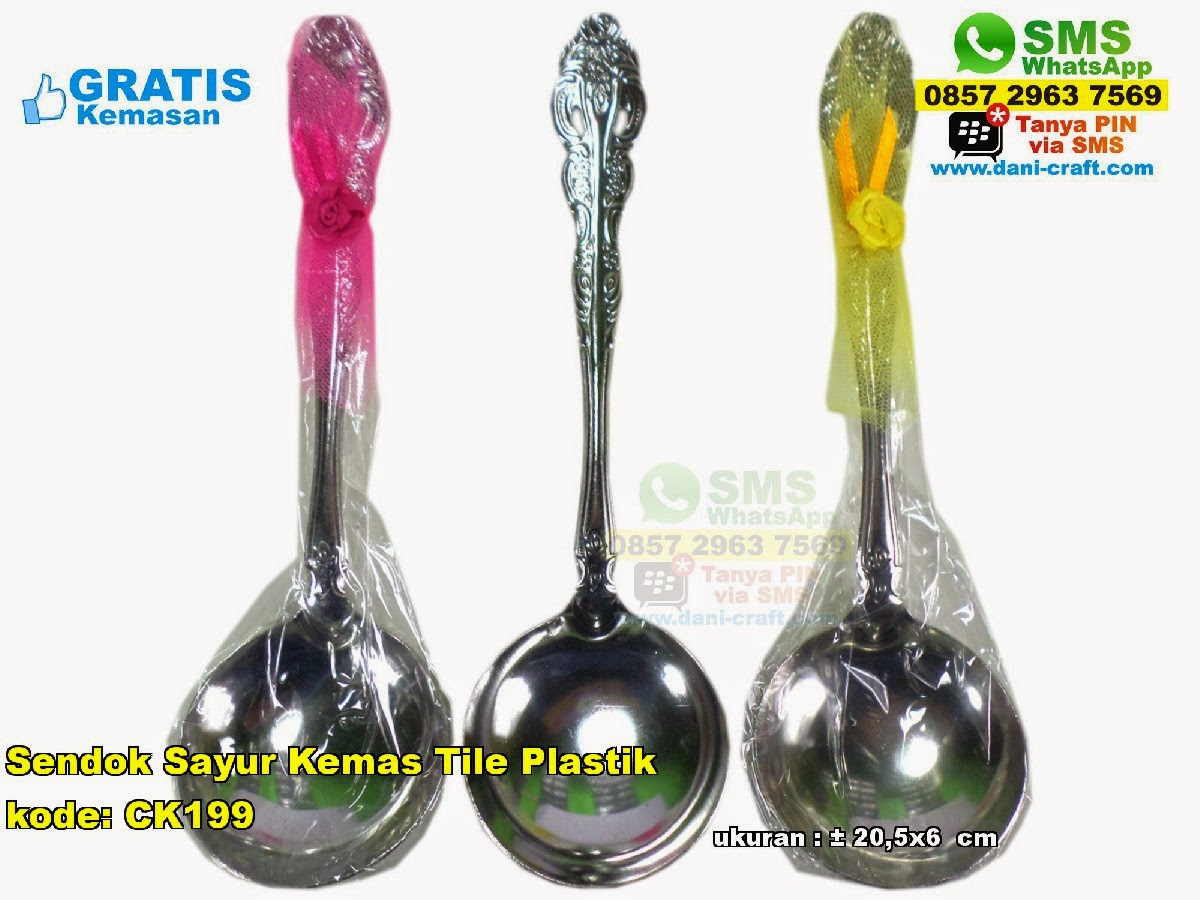 Sendok Sayur Kemas Tile Plastik  Souvenir Pernikahan