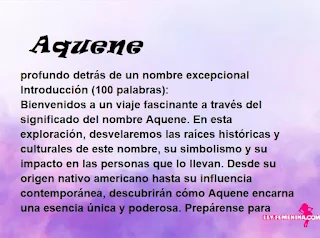 significado del nombre Aquene