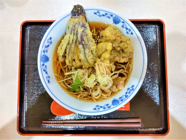 そばダイニング　凛や　四街道店　秋野菜天と鶏肉の蕎麦(温)