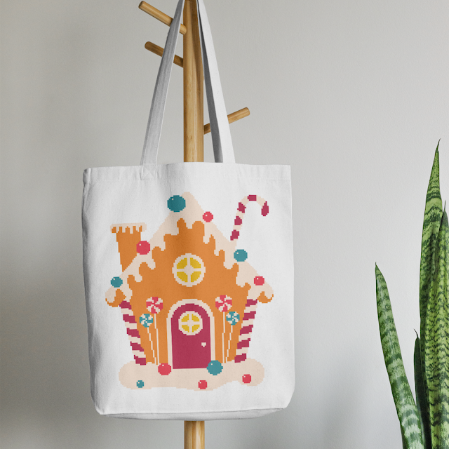 Gingerbread House Cross Stitch Pattern