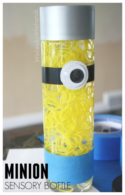 making minion sensory bottles