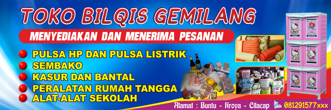 Desain Banner Toko  Warung Sembako  Kelontong cdr  