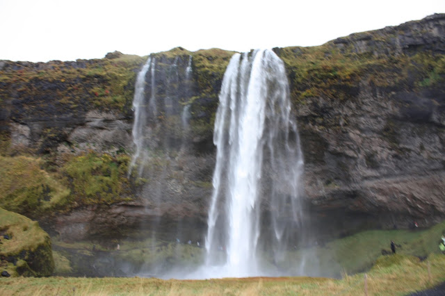 Seljalandsfoss  Waterfall in Southern Iceland gives a unique vantage point allowing visitors to walk behind.