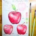 How to draw an apple in Watercolor come to see my online class