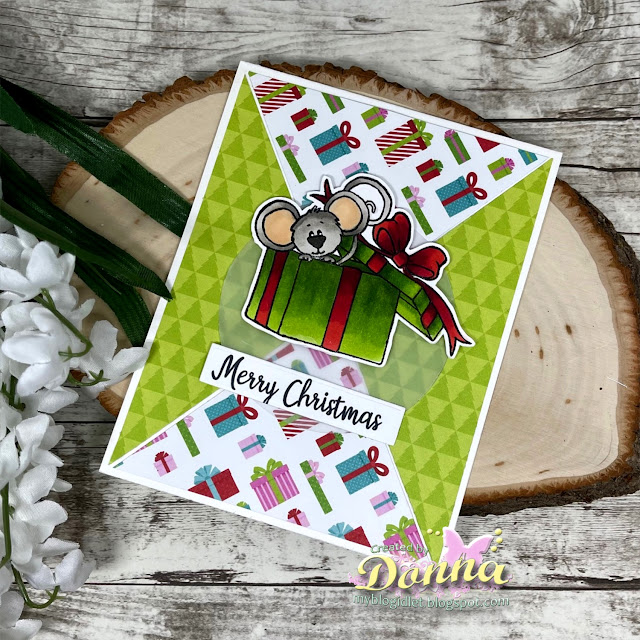 Donna Idlet, Sweet 'n Sassy Stamps, Christmas card, Cocoa Birthday Wish, copic coloring,