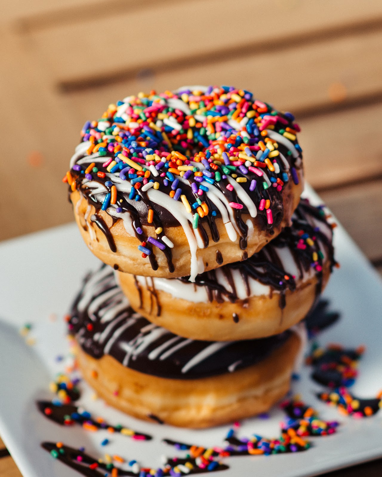 Chocolate Donuts with Sprinkles