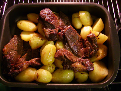 grilled beef and potatoes