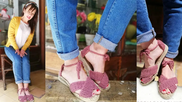 Hermosas Alpargatas Tejidas a Crochet Paso a Paso