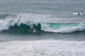 Big wave surfing Cornwall