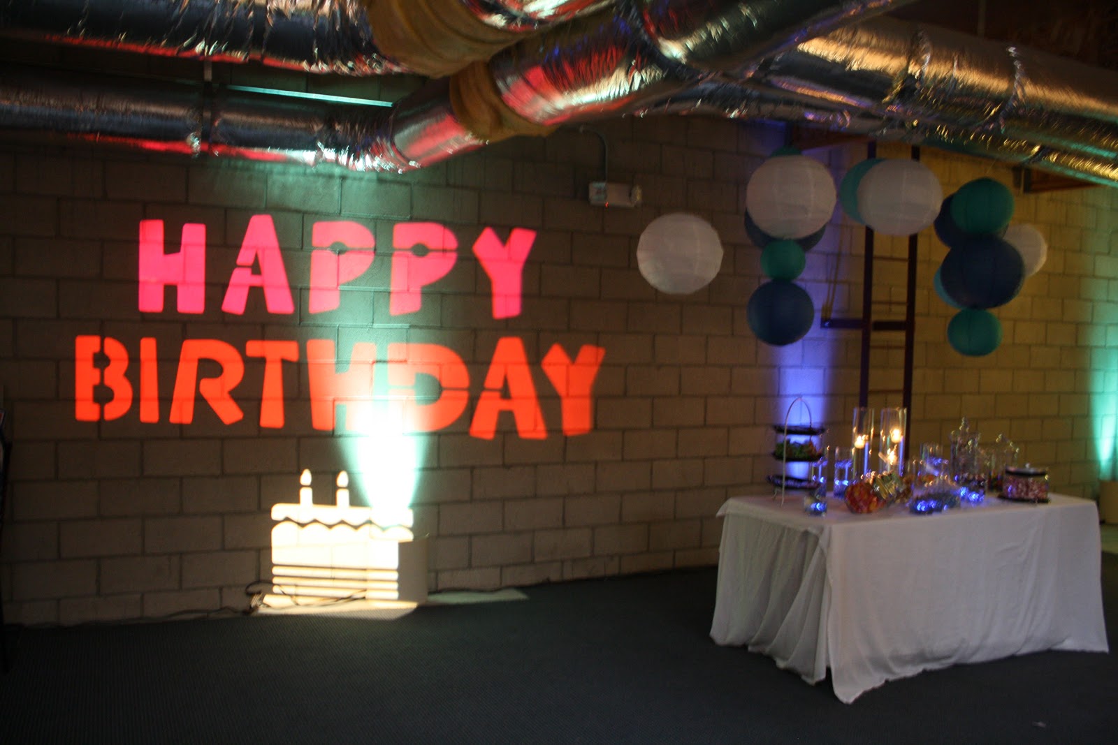 De lighted  16th Birthday Party  lighting  Birthday Party  