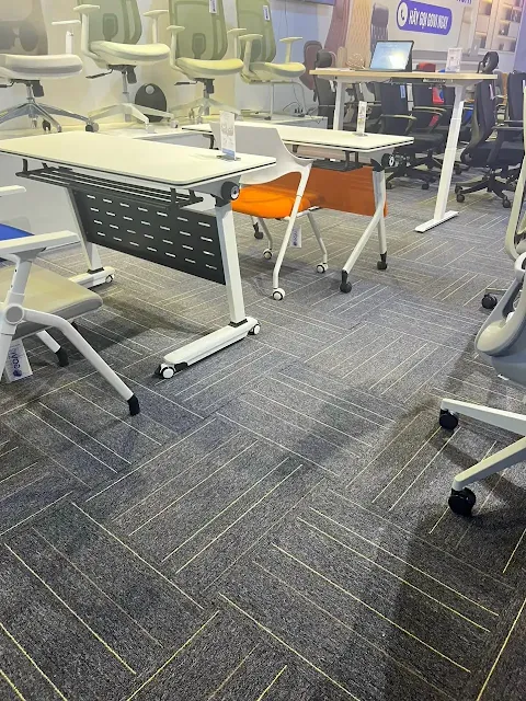 Thảm trải sàn văn phòng sử dụng thảm tấm 50x50cm mã S10