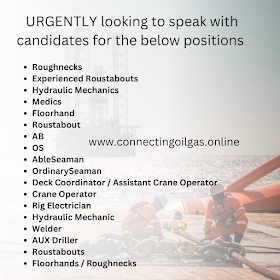 URGENTLY looking to speak with candidates for the below positions 