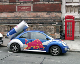 Red Bull ad, Volkswagen New Beetle, London