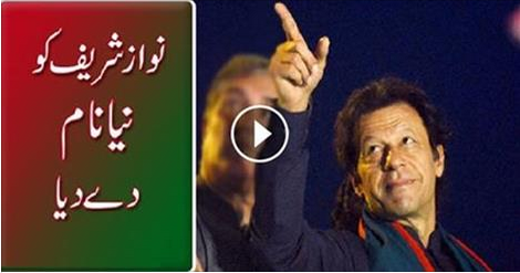 amazing, amazing video, PTI Chairman Imran Khan Gave New Name To PM Nawaz Sharif,