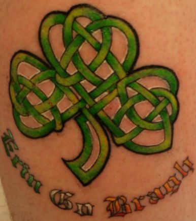 celtic love knot tattoo. celtic knot clover tattoo.