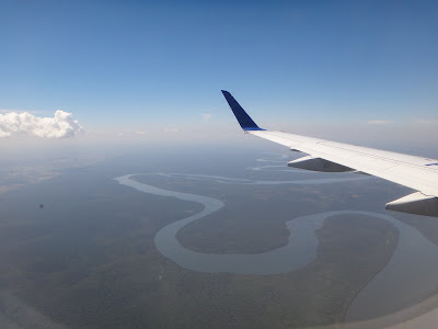 飛行機から見るアマゾン川