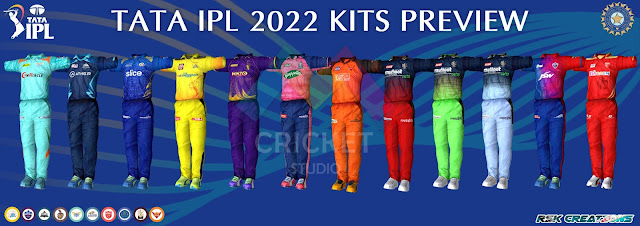 TATA IPL HD 2022 HD Kits for EA Sports Cricket 07