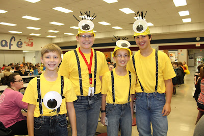 Wednesday Spirit Week - Duo Dan, Students dressed as Minions