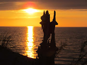 Lake Superior Beach Sunset (dunes beach and sun )