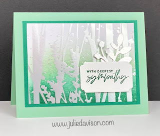 VIDEO: Stampin' Up! Naturally Gilded Blended Ombre Sympathy Card | www.juliedavison.com