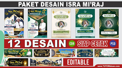 Desain Banner Spanduk Isra Miraj CDR PSD