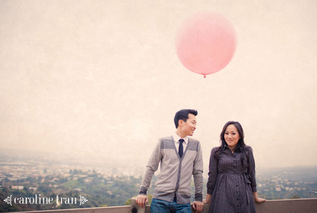 balloon engagement photo