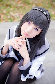 Midori Kanda Cosplay as Akemi Homura from Puella Magi Madoka Magica