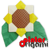 Cara Membuat Origami Bungan Matahari 2