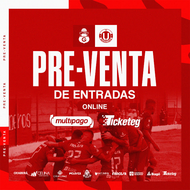 Venta de Entradas Guabira vs Universitario de Vinto