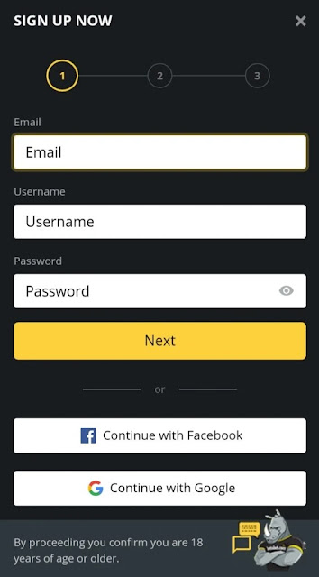 How to register through the app