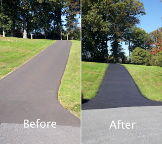 Before and After Driveway Sealing From Road Readie Paving Barrie