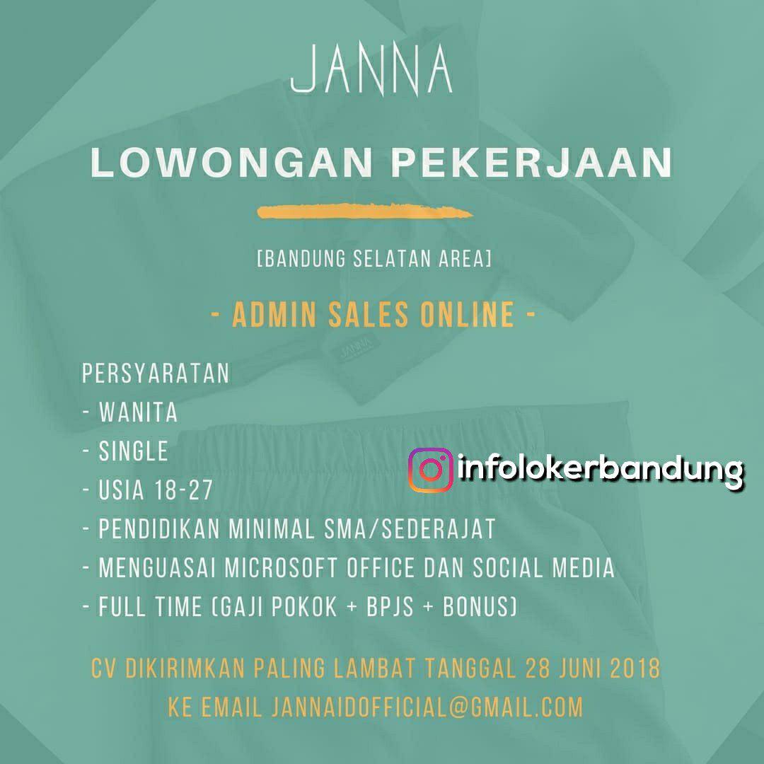 Lowongan Kerja Janna Indonesia Bandung Juni 2018