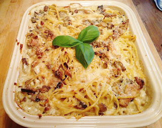 Chicken & Mushroom Pasta Bake