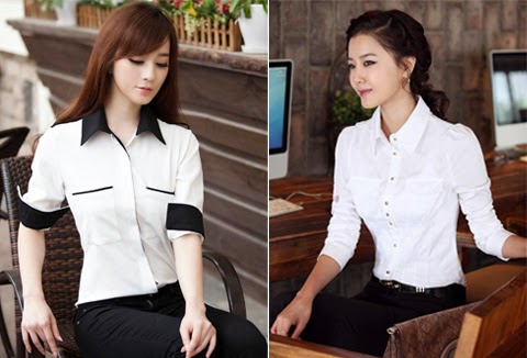 model baju kantor polos