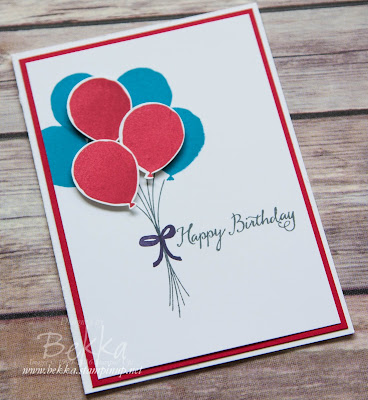 Balloon Celebration Birthday Card made with Stampin' Up! UK Supplies