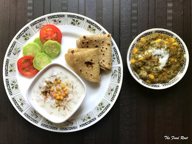 Made with Palak, sweet corn and topped with fresh cream, and served with roti or naan