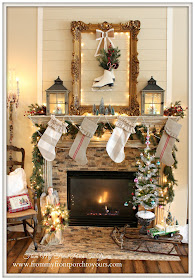 French Farmhouse Vintage Christmas Mantel 2014- From My Front Porch To Yours