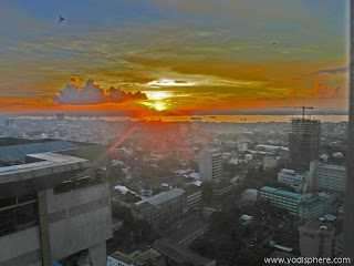 cebu city downtown view skyline sunset photo