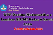 RPP Daring Matematika 1 Lembar SD/MI Kelas 6 Revisi 2020