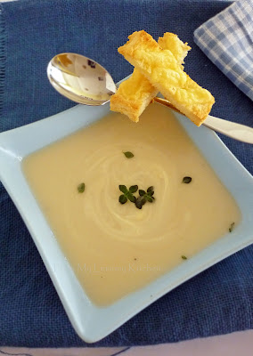 Cauliflower Soup with Cheese Sticks