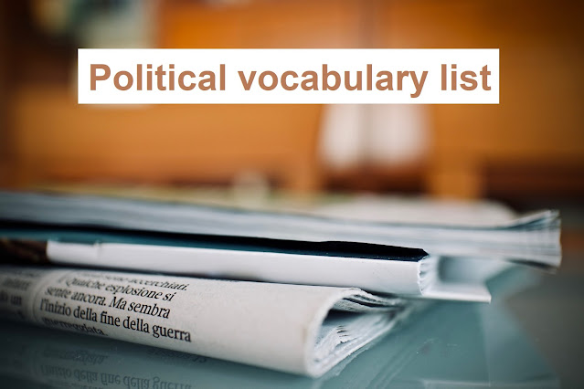 Political vocabulary list